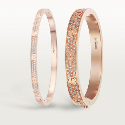   Vòng Tay Cartier LOVE vàng hồng 18k - full kim cương - 6.1mm