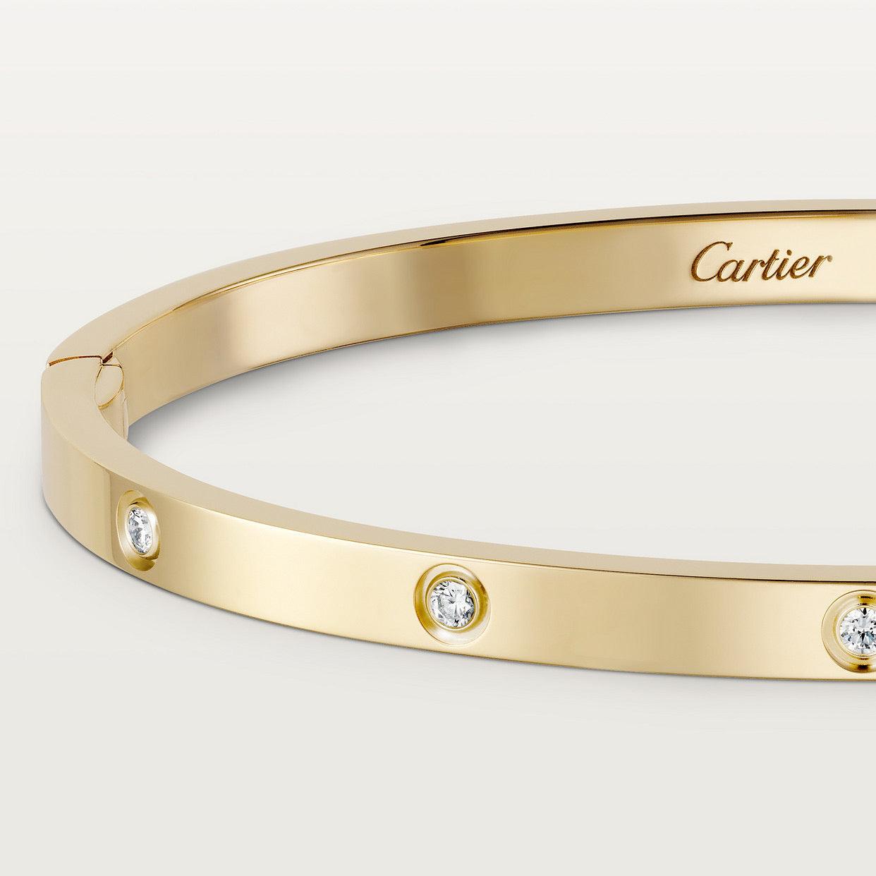   Vòng tay Cartier LOVE vàng 18k - 10 kim cương - 3.65mm