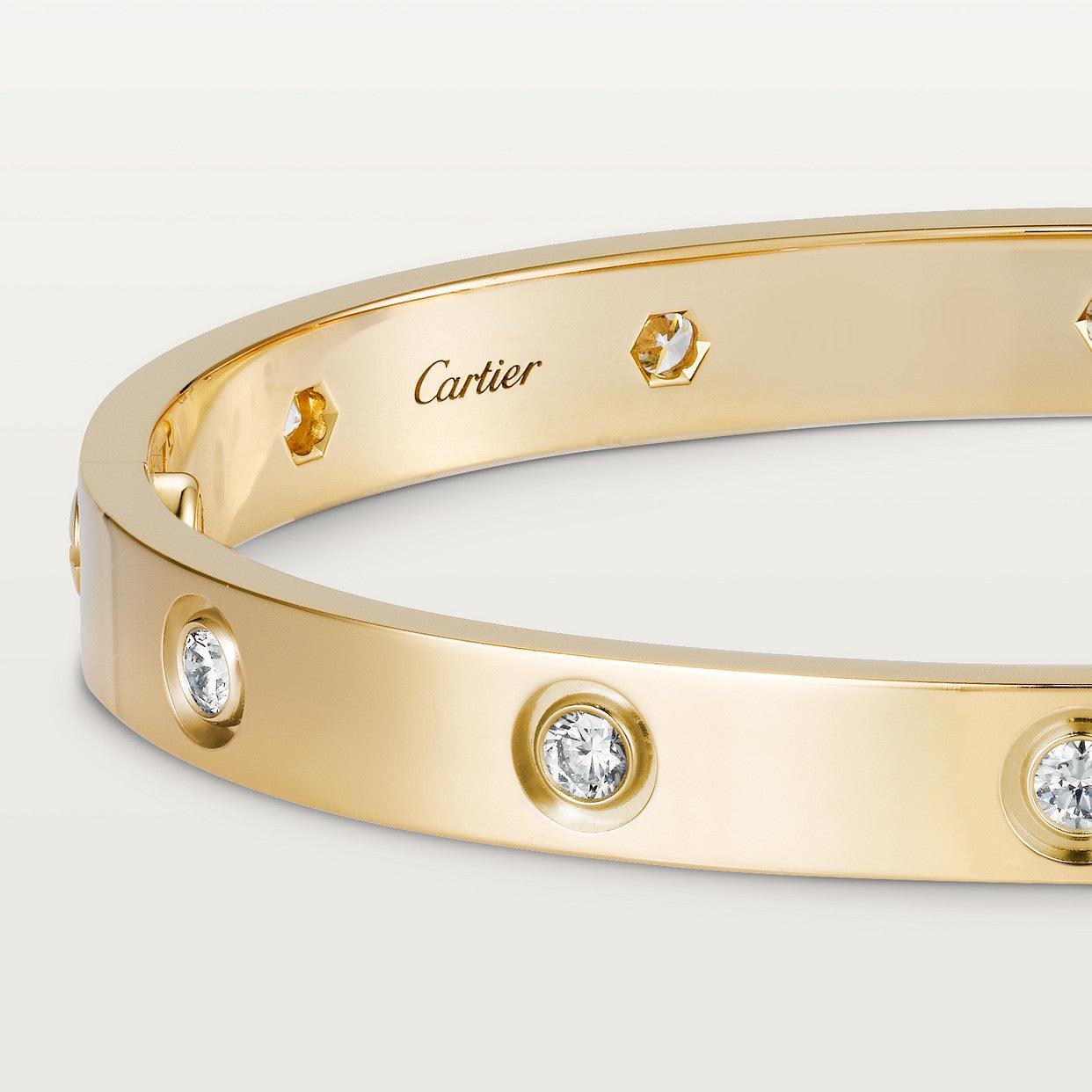   Vòng tay Cartier LOVE vàng 18k - 10 kim cương - 6.1mm