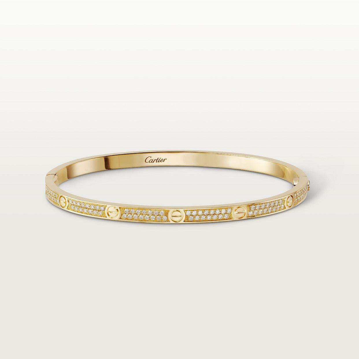   Vòng tay Cartier LOVE vàng 18k - full kim cương - 3.65mm