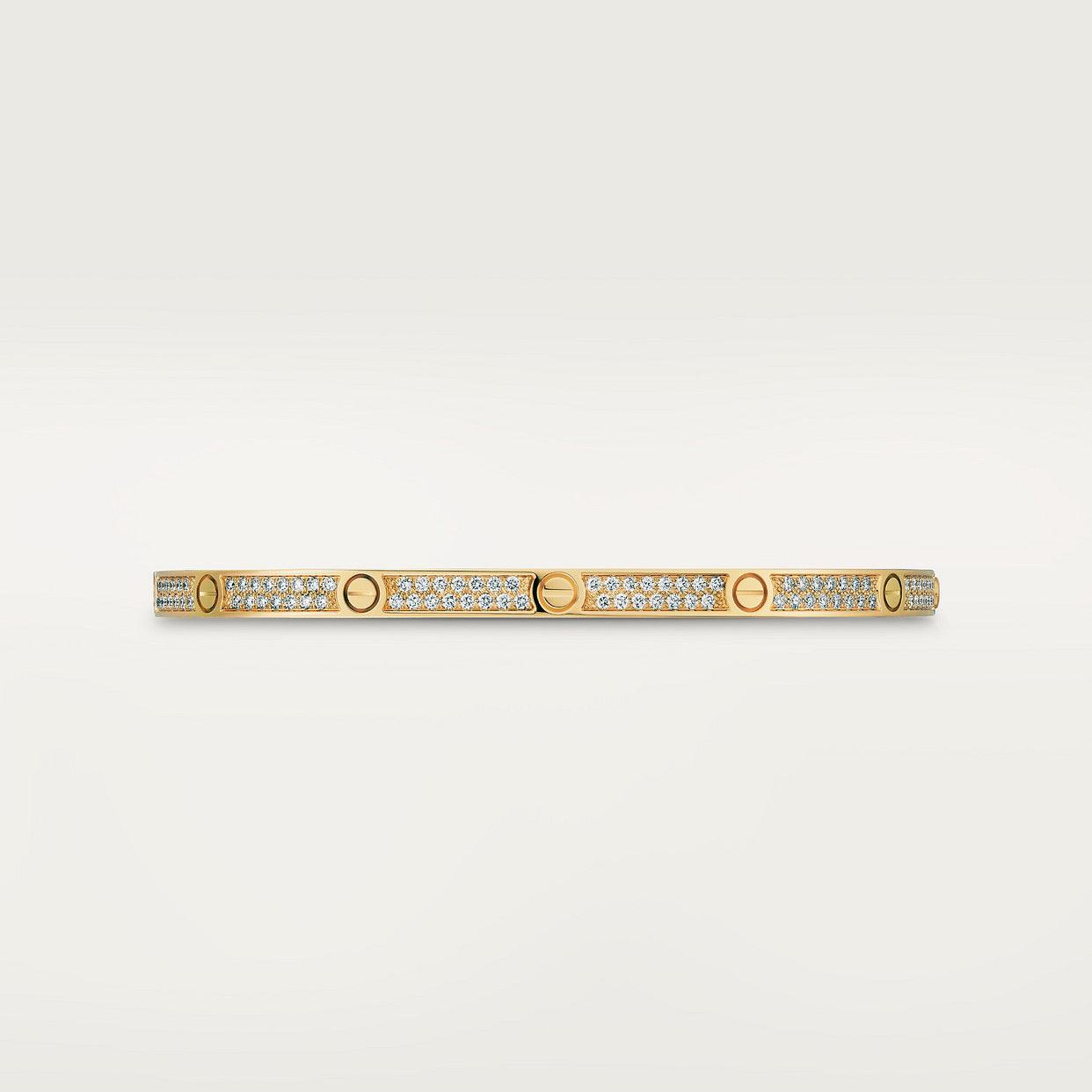   Vòng tay Cartier LOVE vàng 18k - full kim cương - 3.65mm