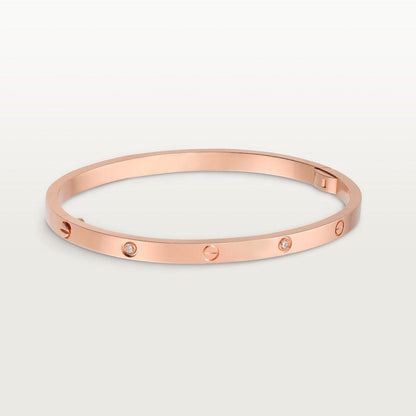   Vòng tay Cartier LOVE vàng hồng 18k - 6 kim cương - 3.65mm