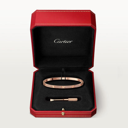   Vòng tay Cartier LOVE vàng hồng 18k - full kim cương - 3.65mm