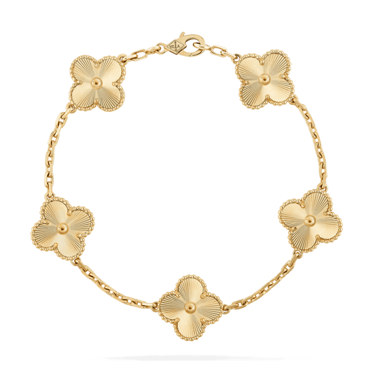   Vòng tay Van Cleef & Arpels Alhambra 5 hoa vàng 18K