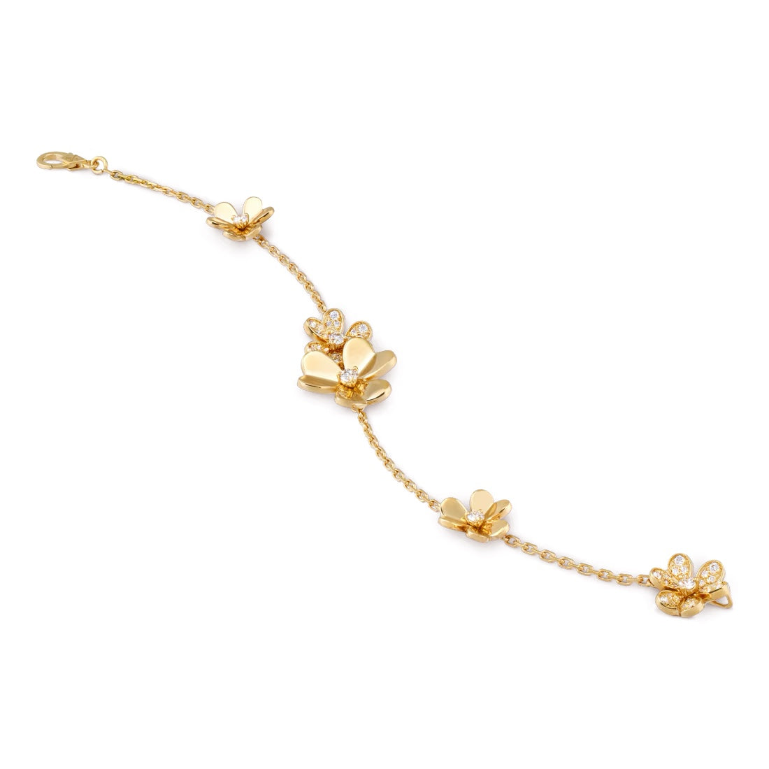   Vòng tay Van Cleef & Arpels Frivole 5 flowers vàng 18k