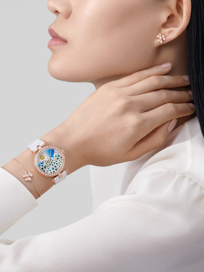   Vòng tay Van Cleef & Arpels Frivole mini vàng hồng 18k full kim cương