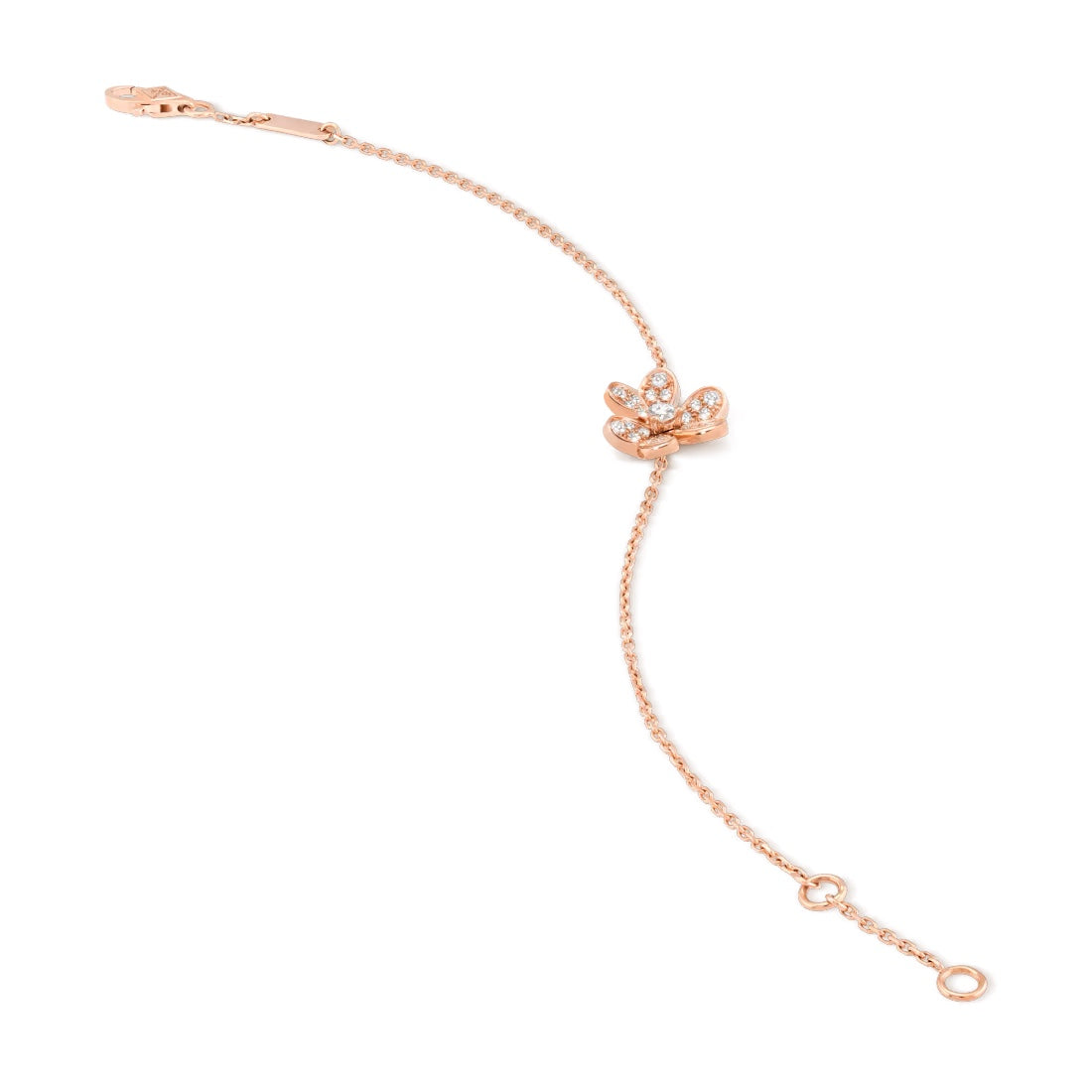   Vòng tay Van Cleef & Arpels Frivole mini vàng hồng 18k full kim cương