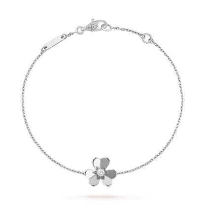   Vòng tay Van Cleef & Arpels Frivole mini vàng trắng 18k - kim cương