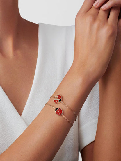   Vòng tay Van Cleef & Arpels Lucky Spring open wings ladybug