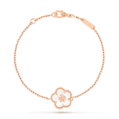   Vòng tay Van Cleef & Arpels Lucky Spring plum blossom xà cừ trắng