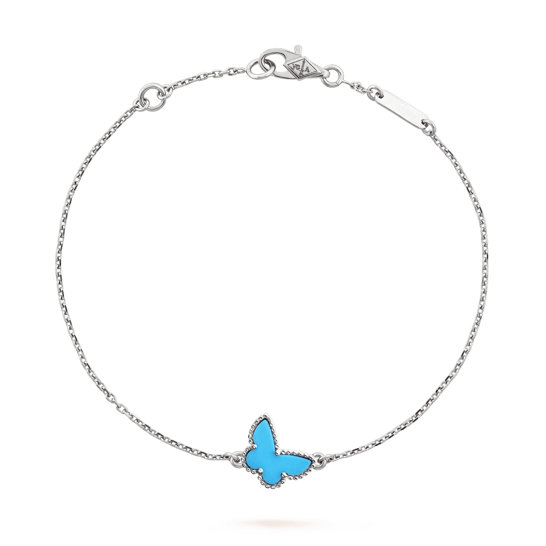   Vòng tay Van Cleef & Arpels Sweet Butterfly vàng trắng 18K đá Turquoise xanh