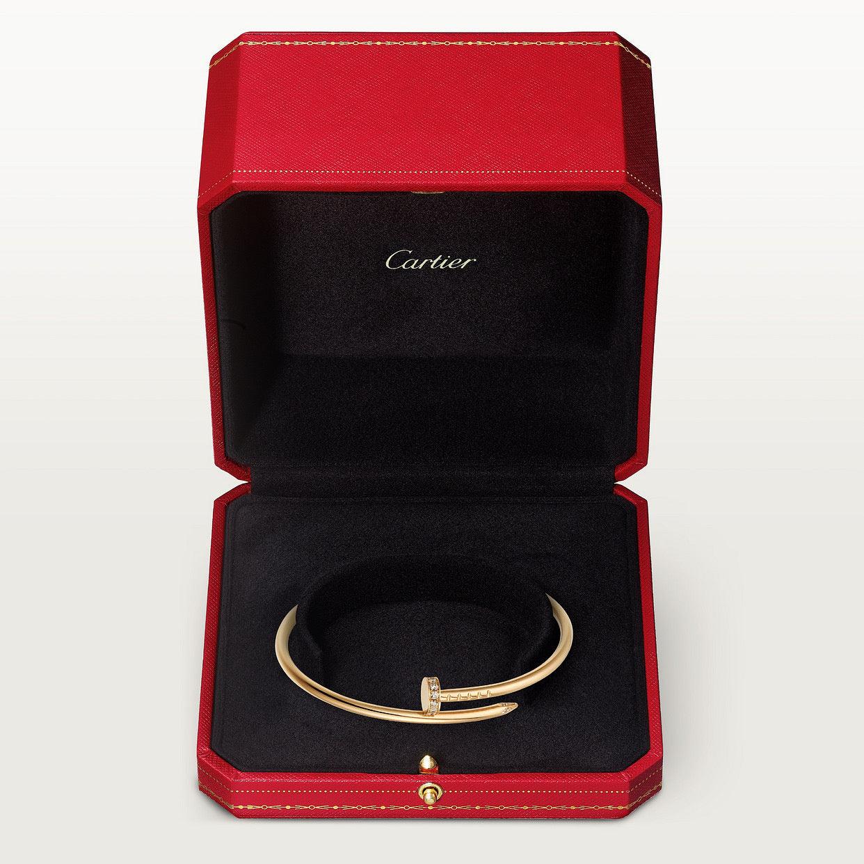   Vòng tay đinh Cartier Juste un Clou vàng 18k - hai đầu kim cương - 2.5mm