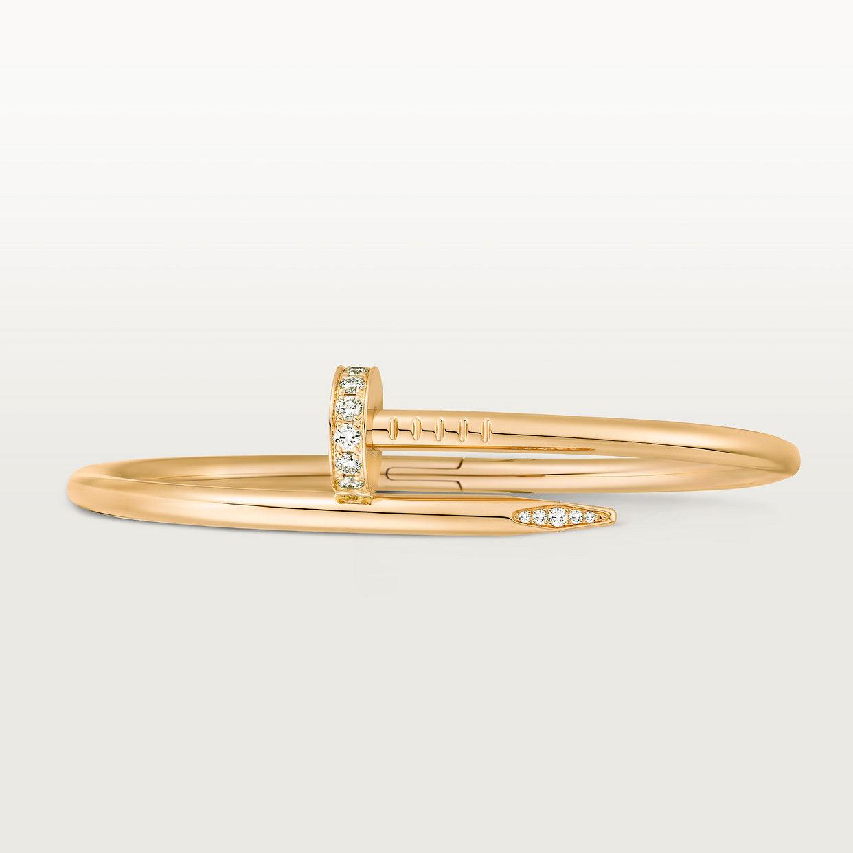   Vòng tay đinh Cartier Juste un Clou vàng 18k - hai đầu kim cương - 3.5mm