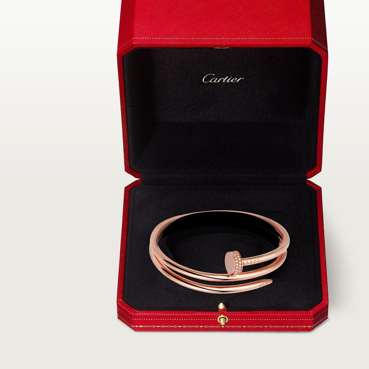   Vòng tay đinh Cartier Juste un Clou  vàng hồng 18k - hai đầu kim cương - 2 vòng